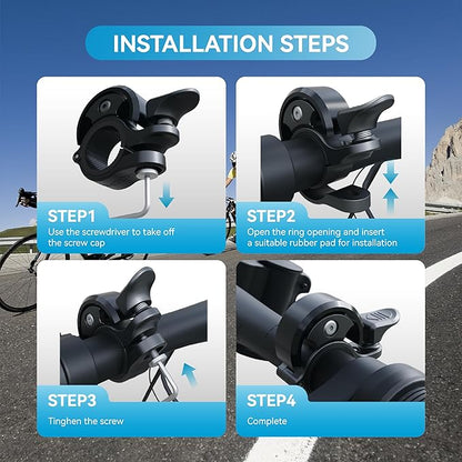 Greallthy Bike Bell, Aluminum Alloy Bicycle Bell with Clear Loud Sound, Bike Bells for Adults and Kids, Sturdy and Compact Bell Fits 0.75-1in(19-25.4mm) Handlebar for Mountain, Road Bikes.