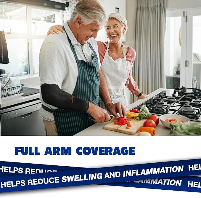 ARMORAY Arm Sleeves for Men or Women - Tattoo Cover Up - Cooling Sports Sleeve for Basketball Golf Football