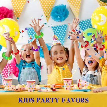 Pink 36 Pack Light Up Party Favors Supplies,Bulk Glow Sticks Bracelet,Necklace Accessories for Kids,Birthday Return Gifts Treats,Easter Basket Goodie Bag Stuffer Fillers for Boys Girls