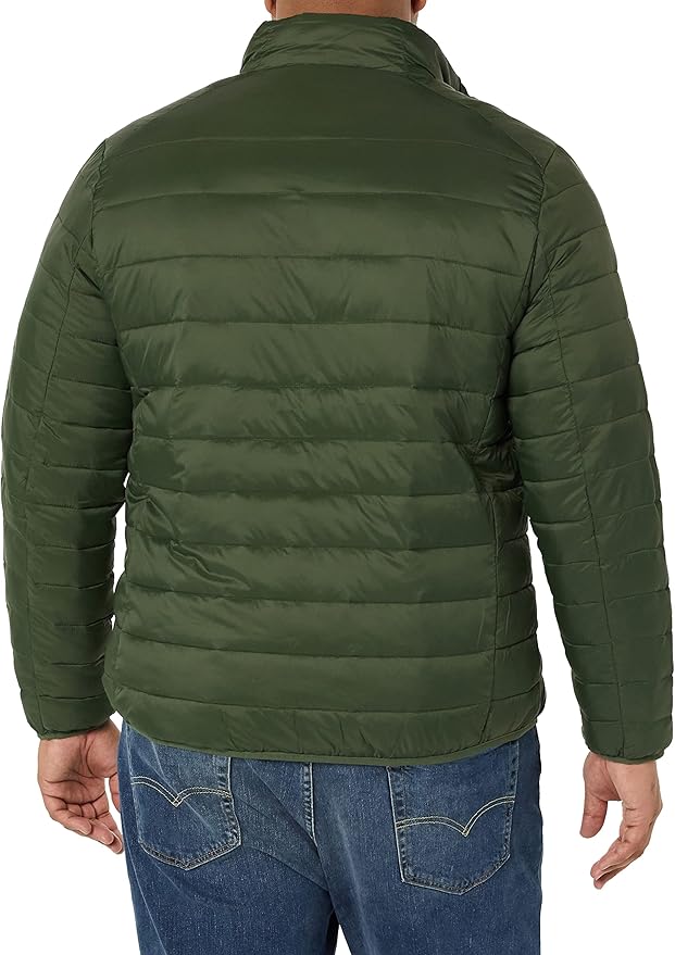 Amazon Essentials Men's Packable Lightweight Water-Resistant Puffer Jacket (Available in Big & Tall)