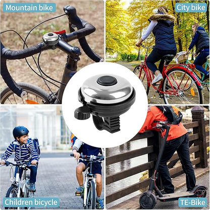 Classic Bike Bell, Aluminum Bicycle Bell, Loud Crisp Clear Sound Bicycle Bike Bell for Adults Kids