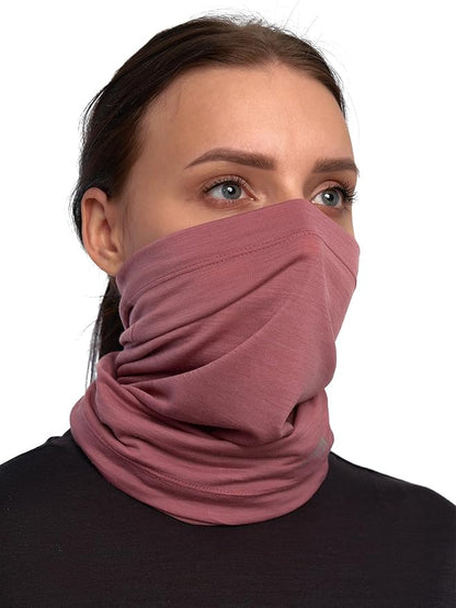 Merino.tech Merino Wool Ski Neck Gaiter - Face Mask Neck Warmer for Men & Women