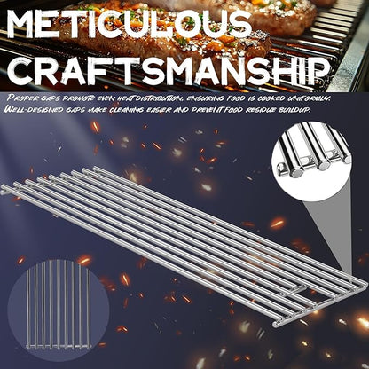 1 Pack 8mm Stainless Steel BBQ Cooking Grill Grate Replacement Part for 16517 Bull 18248 LP,18249 NG,65073 L60000 L75000 L90000, BBQ Angus 47628, Brahma, Lonstar Select, Outlaw Steer Premium