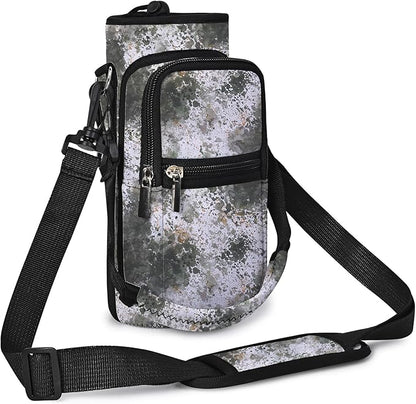 icolor Water Bottle Carrier Bag with Strap 25/32/40 oz Crossbody Bottle Holder with Phone Pocket Sling Sleeve Insulated Neoprene Water Bottle Pouch for Walking Travelling