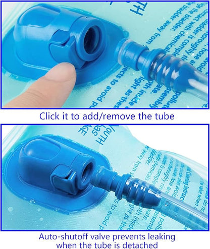 Hydration Bladder 2L-3L,Leak Proof Water Reservoir,BPA Free,Wide Opening, Military Water Bladder Combined with Hydration Backpacks for Biking Hiking Running Camping Climbing.