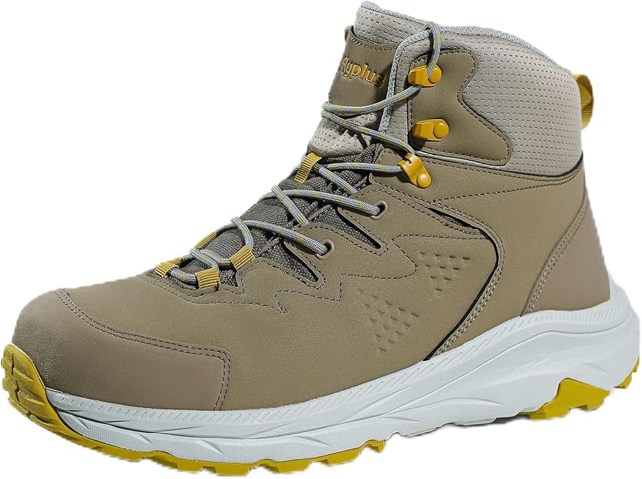 Men’s Waterproof Hiking Boots Lightweight Comfortable Durable Slip-Resistant All-Terrain Mid Shoes for Outdoor & Daily Wear