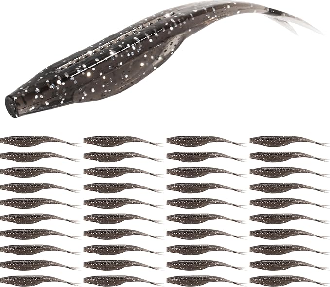 Forked Tail Soft Baits- Realistic Jerk Bait & Fluke Action Soft Lures for Bass, Trout & Crappie - Versatile Freshwater & Saltwater Fishing Bait (2.75"-5")