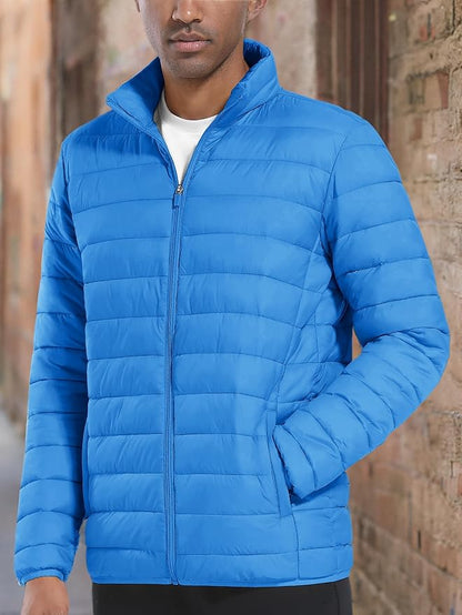 TACVASEN Men's Lightweight Puffer Jacket Winter Quilted Puffy Jackets Warm Water-Resistant Windproof Insulated Coats