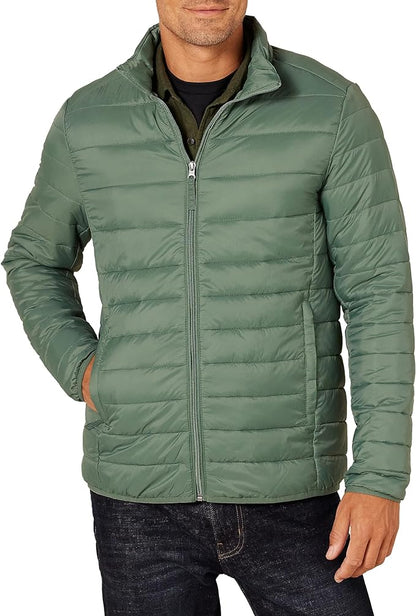 Amazon Essentials Men's Packable Lightweight Water-Resistant Puffer Jacket (Available in Big & Tall)