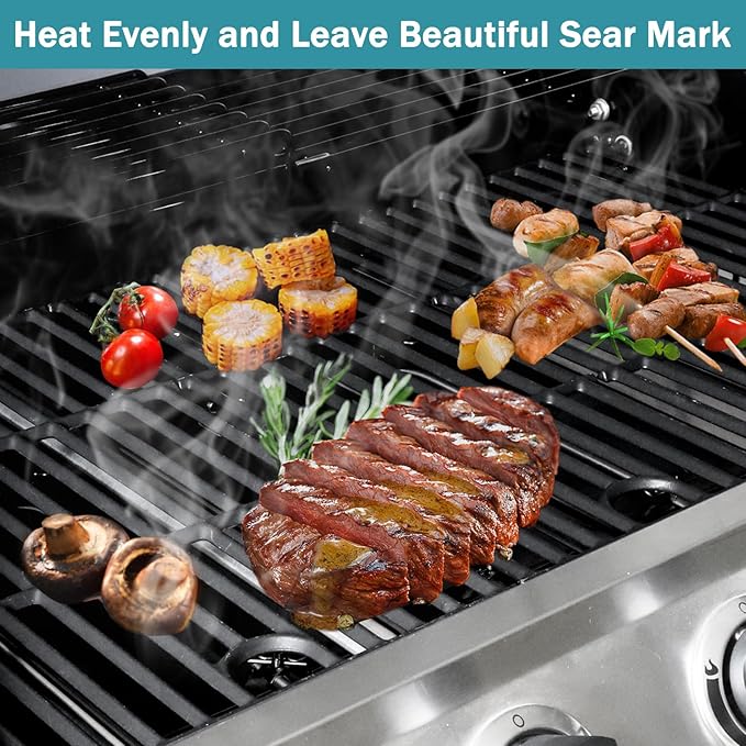 Criditpid Grill Grates for Charbroil 463229021 463229521 463228622 463259223, Cooking Grates Grids for Charbroil Performance 6 Burner Grill Replacement Parts, G426-0005-W1 Char-Broil Grill Grates