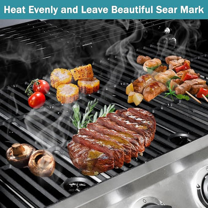 Criditpid Grill Grates for Charbroil 463229021 463229521 463228622 463259223, Cooking Grates Grids for Charbroil Performance 6 Burner Grill Replacement Parts, G426-0005-W1 Char-Broil Grill Grates