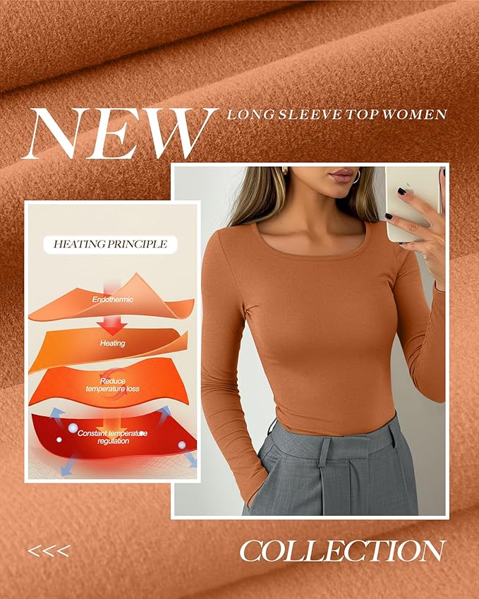 Neer 3 Pack Women's Thermal Shirts Long Sleeve Crew Neck Fleece Lined Undershirts Slim Fit Basic Tops Winter Base Layer