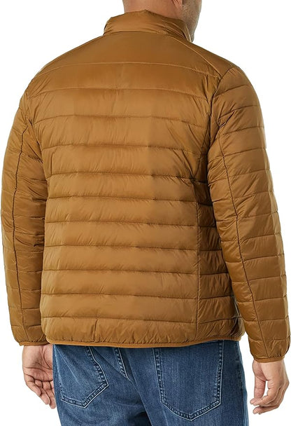 Amazon Essentials Men's Packable Lightweight Water-Resistant Puffer Jacket (Available in Big & Tall)