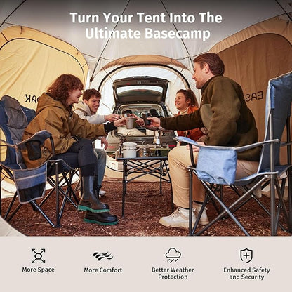 East Oak SUV Tailgate Tent Extension | Camping Shade for SUV, Truck & Hatchback | Windproof & Waterproof Canopy for Outdoor Adventures | Designed for 6x6 FT East Oak Camping Tent