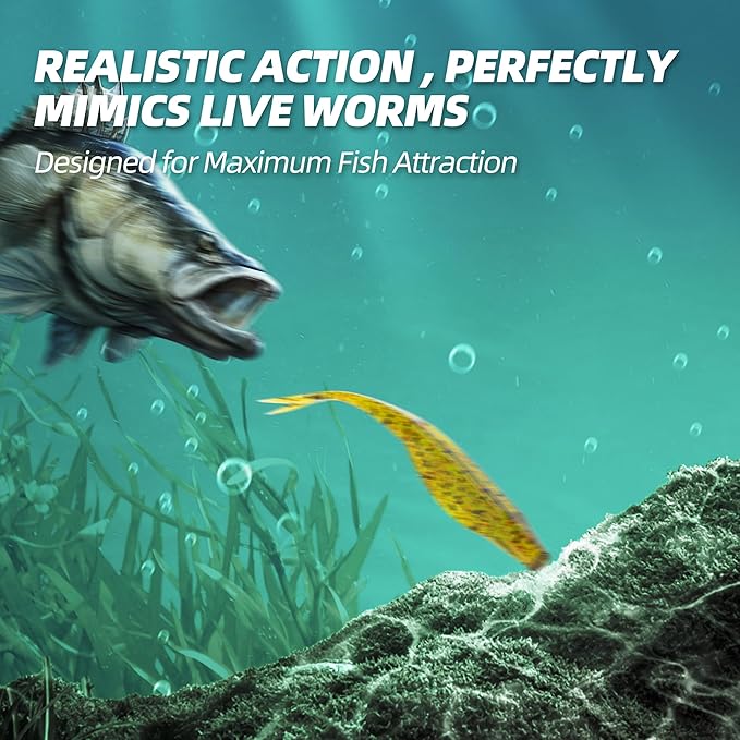 Forked Tail Soft Baits- Realistic Jerk Bait & Fluke Action Soft Lures for Bass, Trout & Crappie - Versatile Freshwater & Saltwater Fishing Bait (2.75"-5")