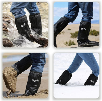 Waterproof Shoe Covers - Unisex Rain & Snow Boot Covers, Reusable Cycling & Gardening Overshoes