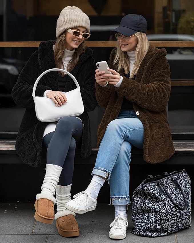 MANGOPOP Womens Fleece Jacket 2025 Winter Oversized Fuzzy Hooded Coat Button Cardigan Sherpa Sweaters Outerwear with Pockets