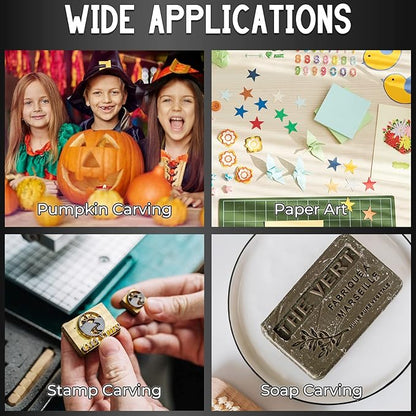 Jetmore 100 Pack Exacto Knife Blades, Hobby & Craft Knife Replacement Blades with Storage Box for Scrapbooking, Caving & Stencil