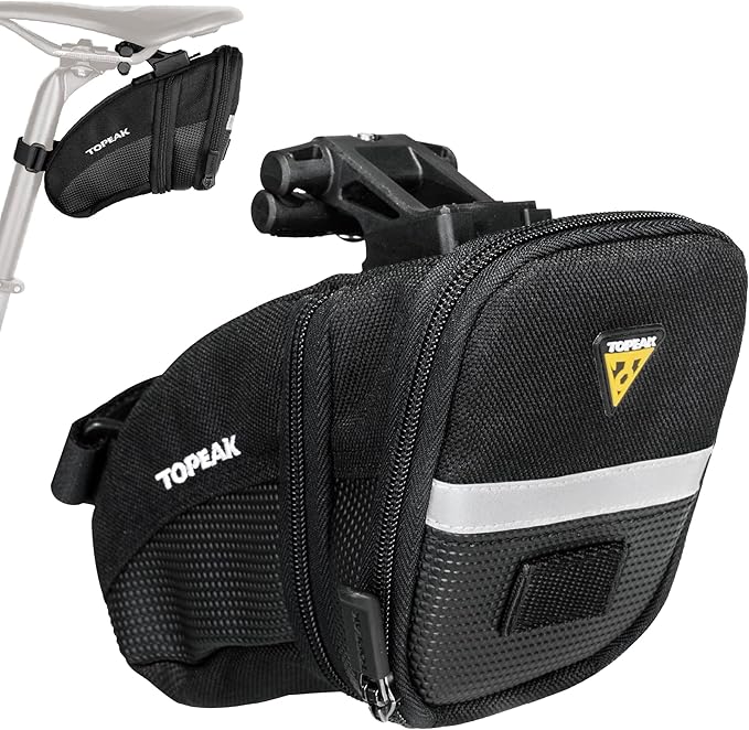 Topeak Aero Wedge Pack, w/ Fixer F25, Medium , Black