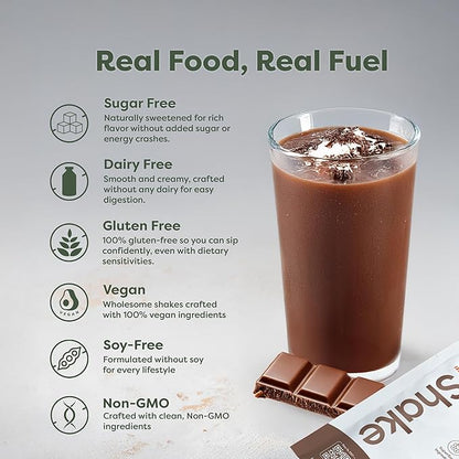 310 Nutrition All-In-One Meal Replacement Shake Powder - Plant-Based Protein Smoothie Blend w/High Fiber, Probiotics & Adaptogens - Low Carb, Vegan, Keto & Paleo Friendly - Chocolate Bliss - 28 Srv