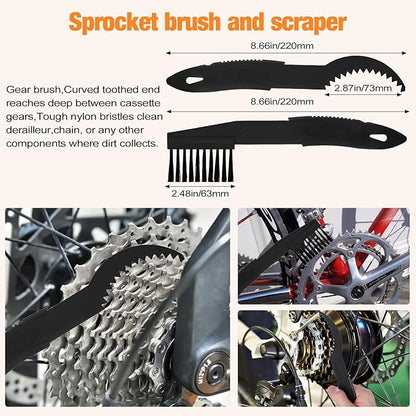 Bicycle Cleaning Kit including chain Cleaing Agent,chain brush,maintenance tool,lube,degreaser