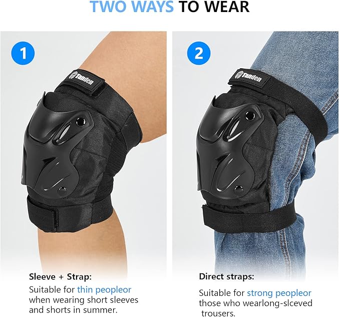 Skating Protective Gear Knee and Elbow Pads Wrist Guards for Roller Skating Skateboarding, Skate Pads Adult Knee Pads