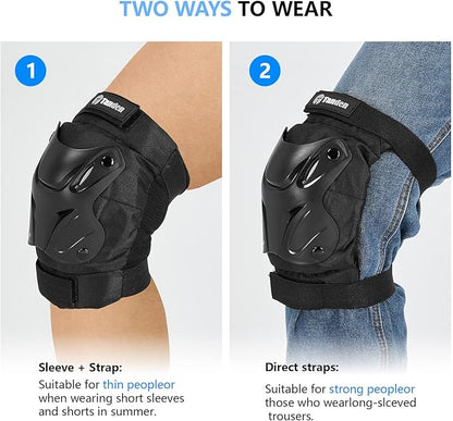 Skating Protective Gear Knee and Elbow Pads Wrist Guards for Roller Skating Skateboarding, Skate Pads Adult Knee Pads