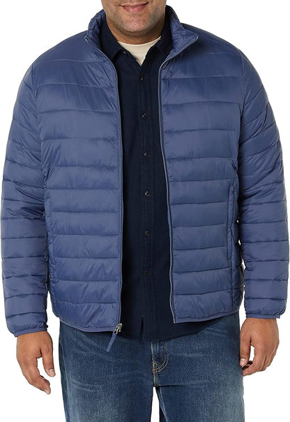 Amazon Essentials Men's Packable Lightweight Water-Resistant Puffer Jacket (Available in Big & Tall)