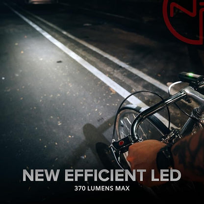 NP NIGHT PROVISION BX-300 USB Rechargeable LED Bike Light Set Front and Back Cycling Safety Lights Best Headlight with New DUO-120 USB Tail Light for Adults Kids Men Women