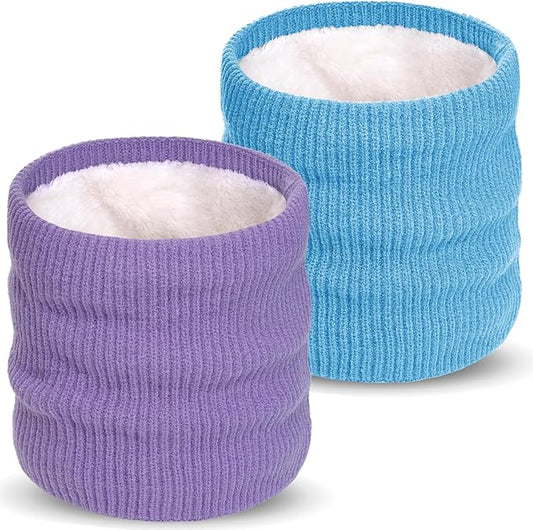 Winter Knitted Neck Gaiter For Men and Women Fleece Neck Warmer Windproof Face Mask for Cold Weather Gifts