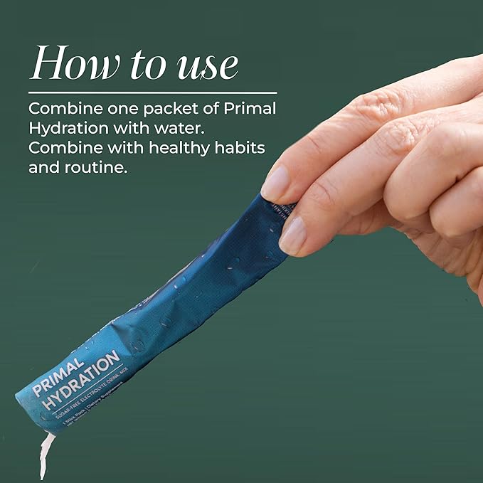 Primal Harvest Electrolytes Powder Packets Primal Hydration, Easy Open Packets, Energy Drink Mix 2 Pack Bundle (Lemon Berry, 60 Packs)