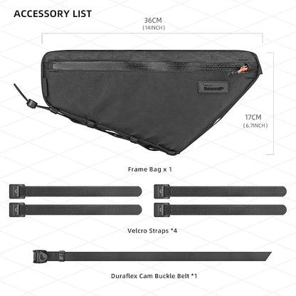 Rhinowalk Bicycle Front Frame Bag Bike Under Top Tube Triangle Bag 2.9L Cycling Accessories Nylon Pack Pouch for MTB Road Bike Cycling Commuting and Outdoor Adventures