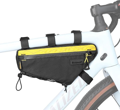 Rhinowalk Bicycle Front Frame Bag Waterproof Bicycle Bag 1.7L Cycling Accessories Nylon Pack Pouch for MTB Road Bike Cycling Commuting and Outdoor Adventures