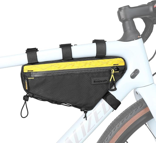 Rhinowalk Bicycle Front Frame Bag Waterproof Bicycle Bag 1.7L Cycling Accessories Nylon Pack Pouch for MTB Road Bike Cycling Commuting and Outdoor Adventures