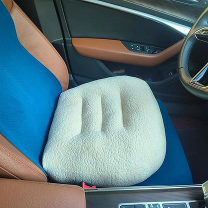 Adult car seat Booster for Height/Drivers seat Booster Cushion for Adults/Increase The Field of View by 12cm/ 4.7in,Butt Cushion for Office Chairs,for car/Office/Home/Wheelchair（Beige）