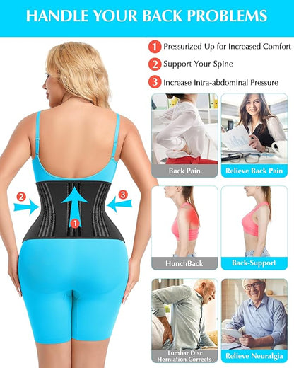 Short Torso Waist Trainer for Women Lower Belly Fat, Workout Fajas Colombianas Waist Cincher Corset