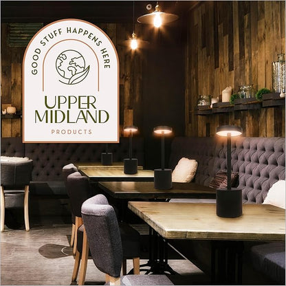 10 Pack - Black Rechargeable Cordless Table Lamps, Portable LED Desk Lamps, Dimming 5000mAh Rechargeable Battery Powered LED Lighting for Restaurant,Bar, Bedroom, Outdoor, Party