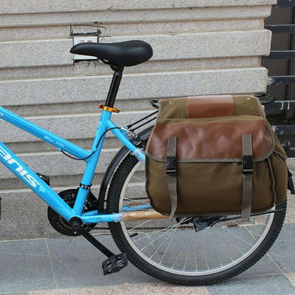 YAPJEB Bike Bags for Bicycle Rear Rack, Black Green Khaki Trunk Pannier Saddle Seat Bag Carrier for Commuter Cycling Travel(Black)