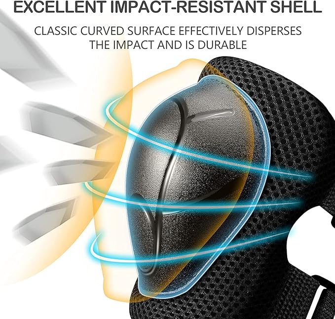 Kids Bike Helmet Set, CPSC Certified with Knee Pads Elbow Pads Wrist Guards,Adjustable Helmet for Ages 3-5-8-15 Toddler Kids&Youth,Bicycle Skateboarding…