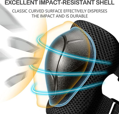 Kids Bike Helmet Set, CPSC Certified with Knee Pads Elbow Pads Wrist Guards,Adjustable Helmet for Ages 3-5-8-15 Toddler Kids&Youth,Bicycle Skateboarding…