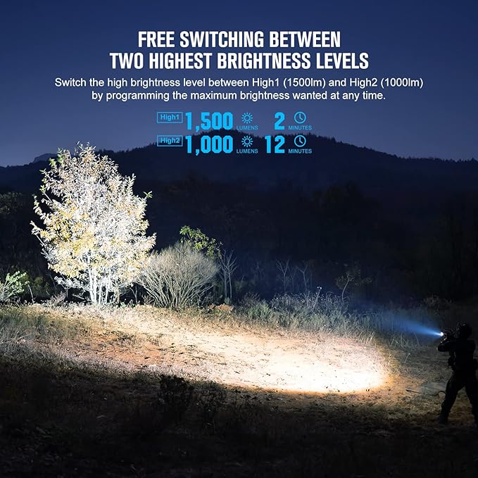 OLIGHT PL-3R Valkyrie Rechargeable Tactical Light, 1500 Lumens Rail-Mounted Weaponlight, LED Flashlight with Built-in Battery, Rail Locating Keys for 1913 Picatinny, GL Style