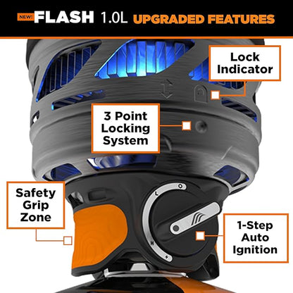 Jetboil Flash 1.0L Portable Fast Boil Stove for Camping and Backpacking with 1-Step Auto Ignition, New for 2025, Propane/Isobutane Burner with Cooking Cup