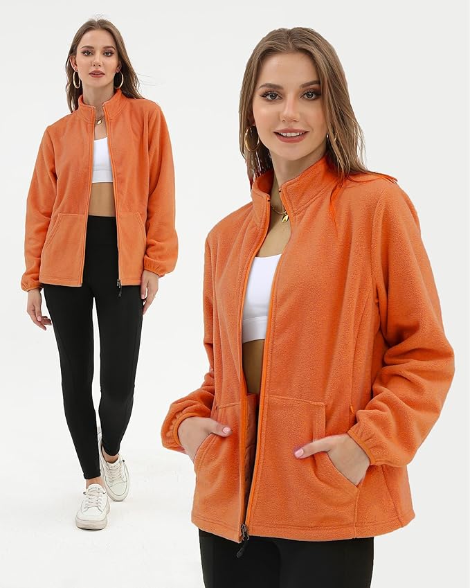 Argstar Women's Fleece Jacket with 6 Pockets (XS-2XL)