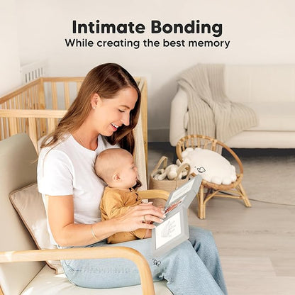 Baby Shower Gifts for Boys, Girls - Baby Hand and Footprint Kit, Newborn Handprint Kit, Keepsake Photo Frame, Nursery Picture Frame, Gender-Neutral Newborn Keepsake Gifts (Cloud Gray)