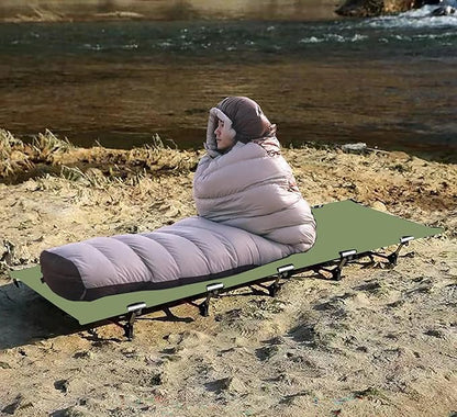 Ultralight Camping Cots for Adults, Portable Folding Bed, Tent Cot Lightweight Travel, Camping, Hiking, Backpacking, Mountaineering, Army Green