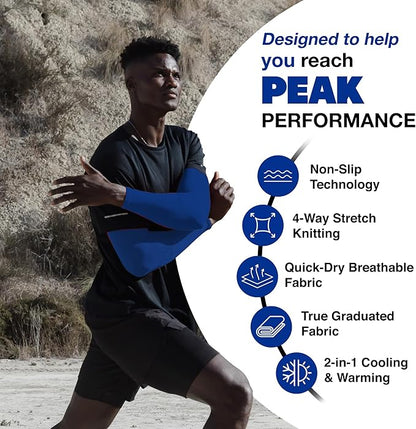 ARMORAY Arm Sleeves for Men or Women - Tattoo Cover Up - Cooling Sports Sleeve for Basketball Golf Football