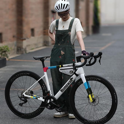 Bicycle Frame Bag Rhinowalk Bike Triangle Bag with Dual Side Mesh Pockets for MTB Road Bike Cycling Commuting (Black,1.3L)