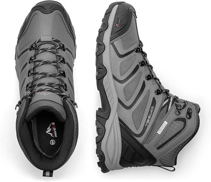 NORTIV 8 Men's Ankle High Waterproof Hiking Boots Outdoor Lightweight Shoes Trekking Trails Armadillo