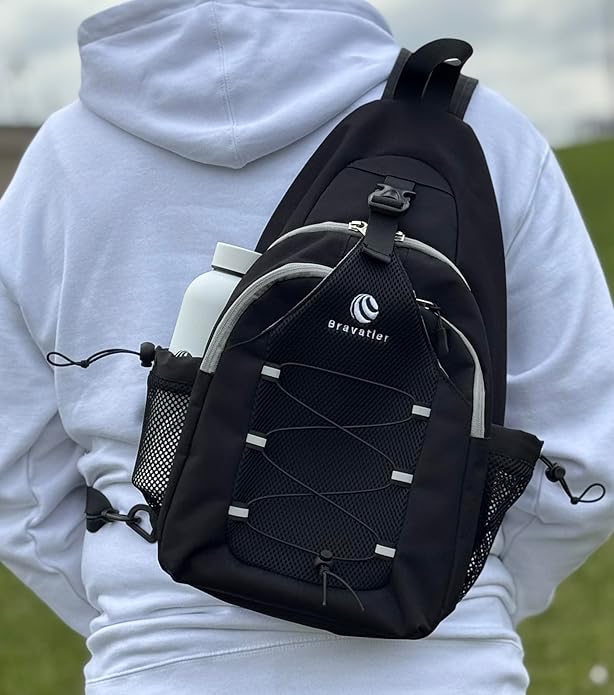 AllSport Sling Bag for Men and Women, Durable Crossbody Shoulder Sling Backpack, Sports, Gym, Hiking, and Travel