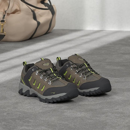 NORTIV 8 Men's Waterproof Hiking Shoes Leather Low-Top Hiking Shoes for Outdoor Trailing Trekking Camping Walking Quest